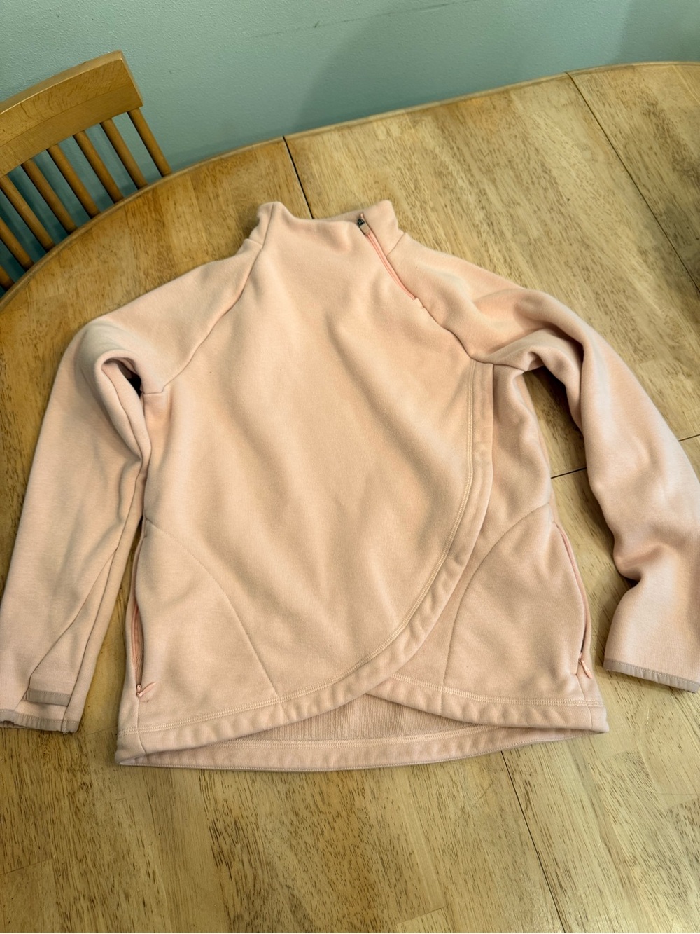 Athleta Girls Pink Cowl-Neck Pullover Sweater